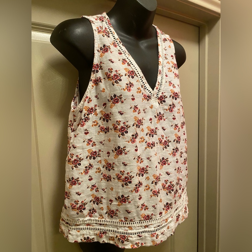 CASLON Floral Tank Top size M - Picture 8 of 12